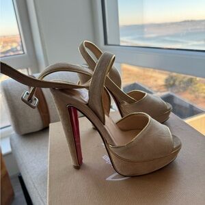 Christian Louboutin louloudance 140 veau velours/piping
